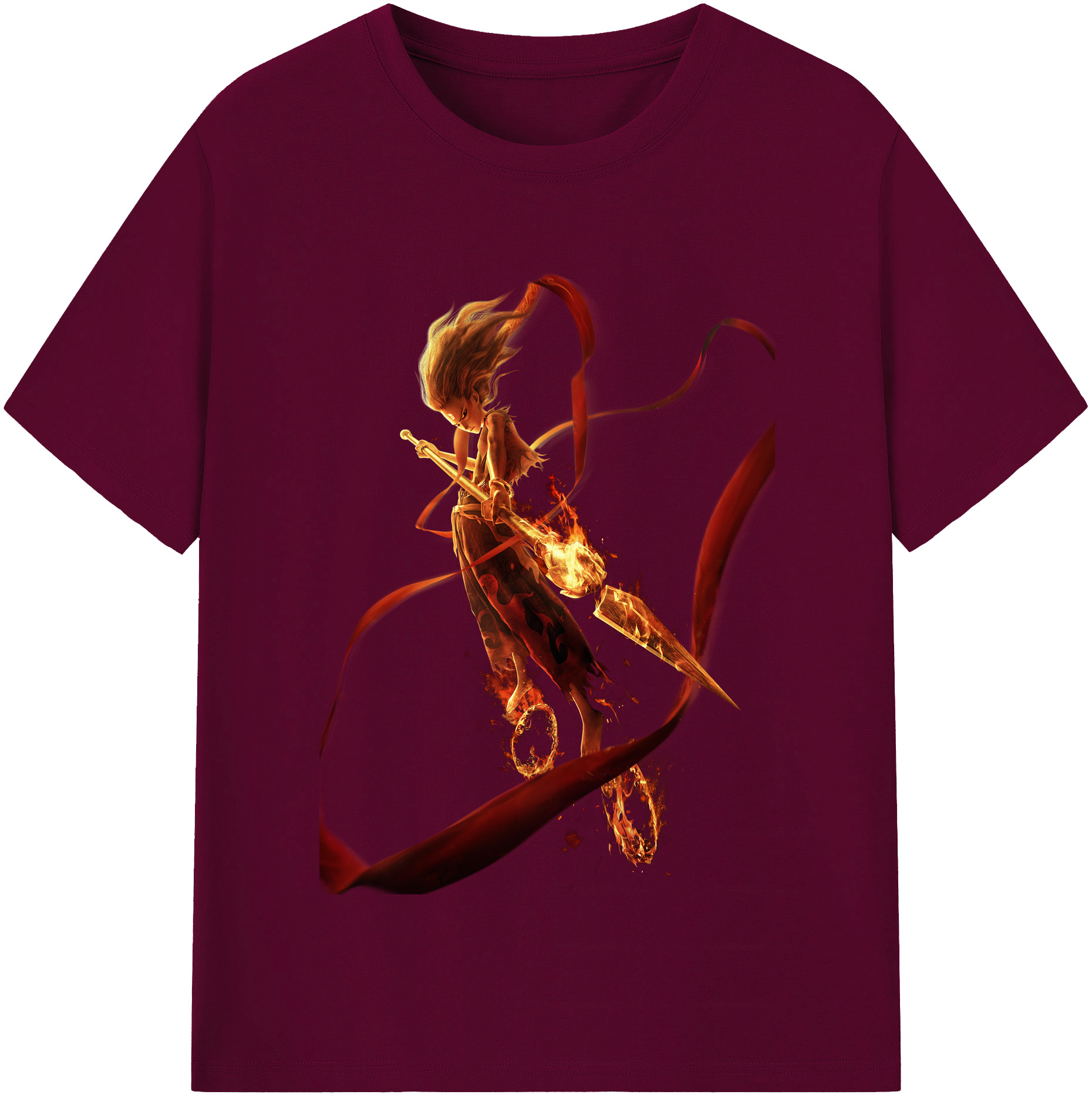 （画像用） Ne Zha 2 ナタ 魔童の大暴れ レディースカジュアルプリントTシャツ（綿100％）